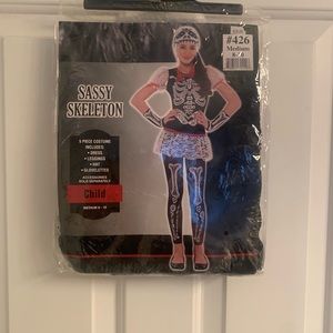 NWT-Girls Sassy Skeleton Halloween Costume